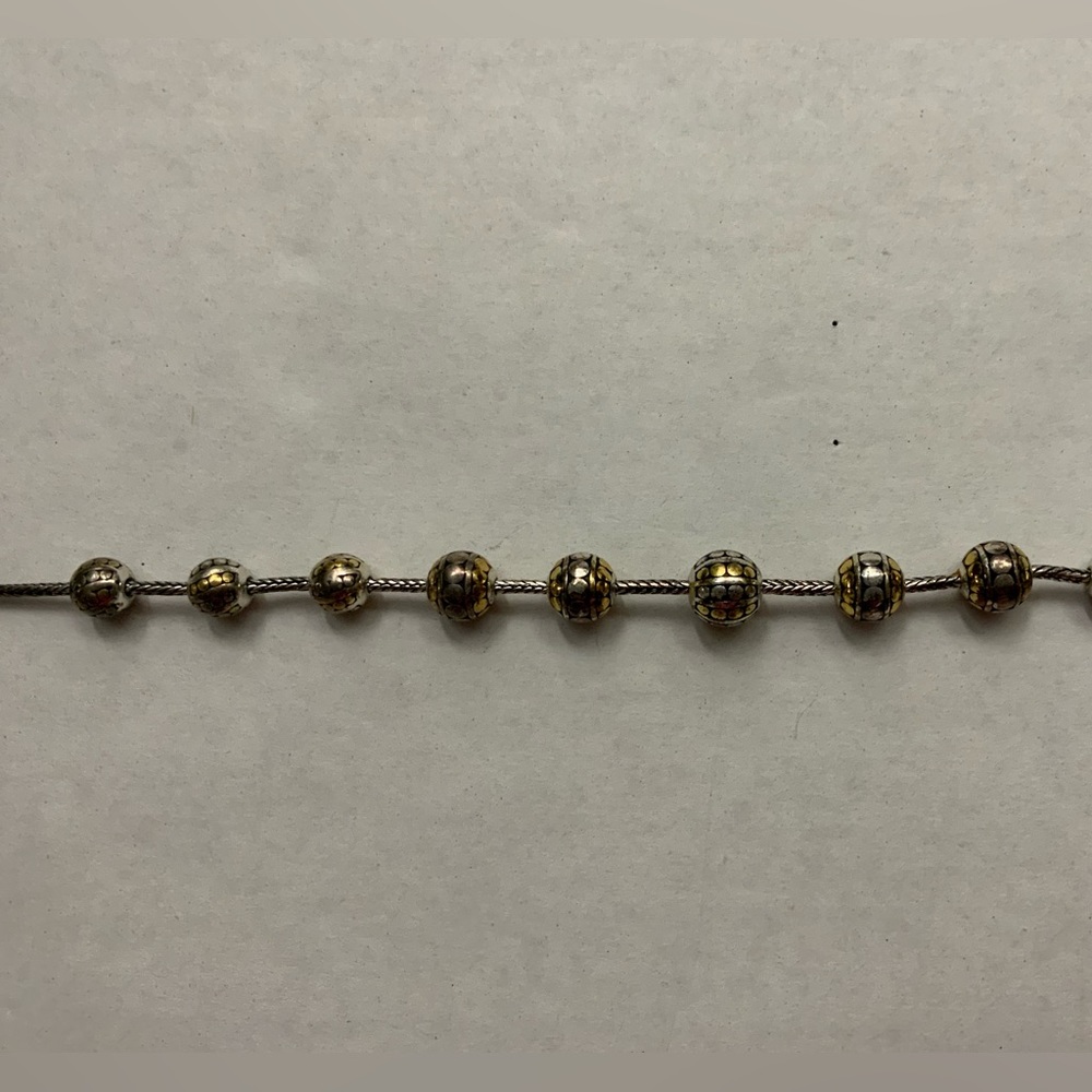 Brighton Silver Necklace With Gold & Silver Balls